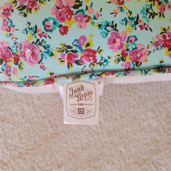 Junk Gypsy Floral Guitar Shaped Pillow with Heart Design - Picture 5 of 6